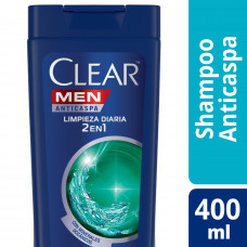 CLEAR MEN SH. x400ml. 2EN1 LIMPI